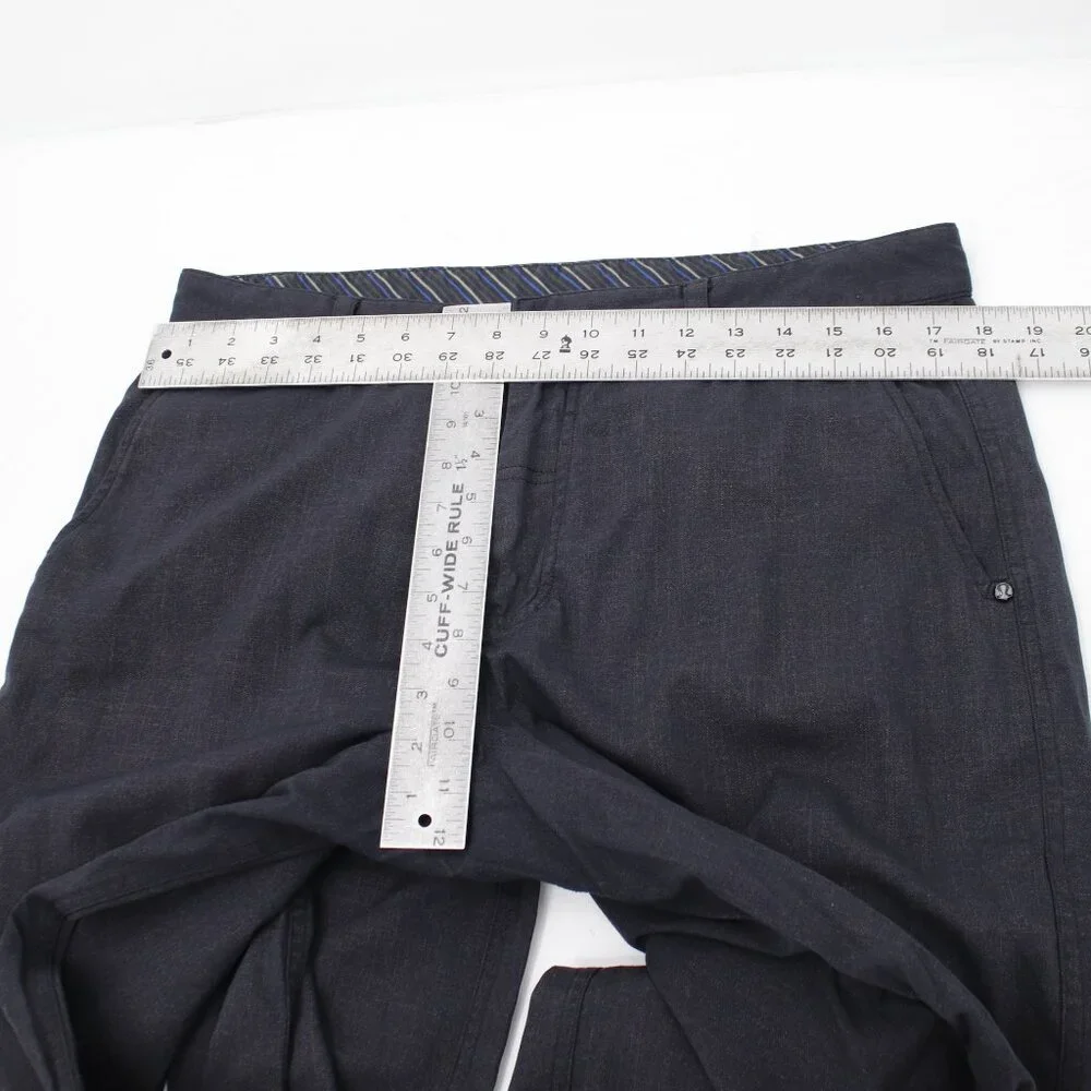 lululemon pants mens 36 L32 straight leg flat front chino athleisure mid rise